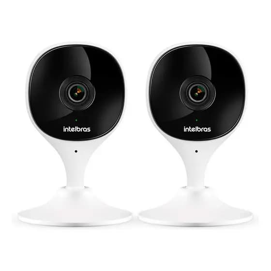 Kit 2 Câmeras Wi-Fi com Aúdio e Inteligência Artificial iMx C Intelbras Visão Superwide Branca