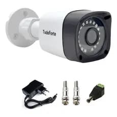 Câmera de Segurança Tudo Forte Full HD 1080p 2MP TF 2020 Bullet Visão Noturna de 20 Metros + Acessórios Para Instalação