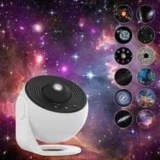 Planetário 12 Em 1 Projetor Luz Noturna Estrelada Galaxy 360 LED Girado Ceu Estrelado Lua