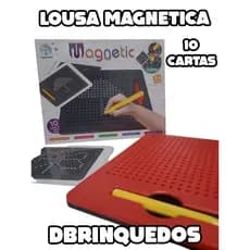 Lousa Magnética Sensorial Infantil com Caneta + 10 Cartas de Desenho | Educativa, 21,5x17,5cm