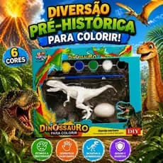 Brinquedo Infantil Dinossauro Para Pintar e Colorir Kit DIY Educativo  Jogo Criativo Faça Você Mesmo  Presente Criança