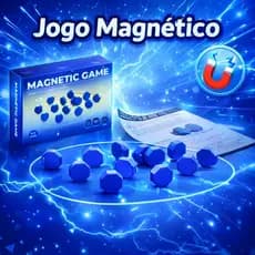 Jogo Magnético Estratégico Anti-Stress | Brinquedo Educativo +6 Anos | Raciocínio e Diversão