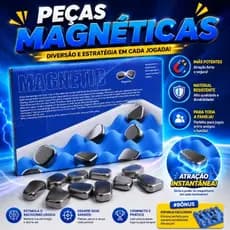 Jogo Magnético Estratégico com Espuma Peças Magnéticas Desafio de Raciocínio e Diversão