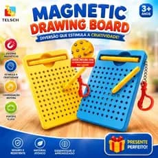 Lousa Magnética Infantil Portátil 10cm x 8cm para Desenho e Escrita | Quadro Magnético Educativo com Caneta