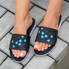 Sandália Slide Feminina Estilosa Estampada Macia Leve Confortável Resistente Dia a Dia
