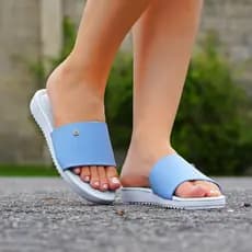 Sandália Slide Feminina Casual Moderna Estilosa Elegante Confortável Resistente Acessível Uso Diário