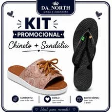Sandália Feminina Chinelo Brasil Kit Casual Leve Confortável Resistente Acessível