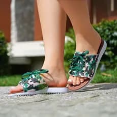 Sandália Slide Feminina Casual Moderna Leve Macia Confortável Resistente Estilosa Cadarço Acessível