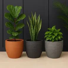 Vasos para Plantas Redondo Cone Texturizado Polietileno Pequeno ou Grande