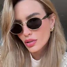 Novos Óculos De Sol Unissex Elegantes Com Proteção UV400 , design Retrô Olho De Gato E Armação oval Pequena . Adequado P