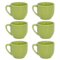 Kit 6 Xícaras Café 170ml Porcelana Canecas Decorativas Para Cozinha