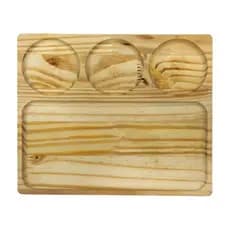 Petisqueira Com Porta Ramequins Tábua Para Frios Pães e Petiscos Decorativa