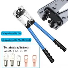 Alicate Crimpador Terminal Compressão De 6 Até 50mm2  Awg 10, 8, 6, 4