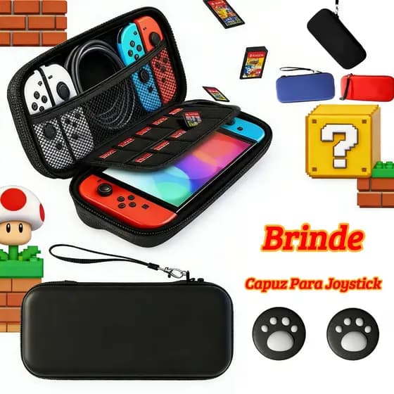 Case Bolsa Para Nitendo Switch Completos De Armazenamentos