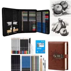 Kit 71 De Desenho Pintura De Pintura De Lápis Sketch Pintura De Suprimentos