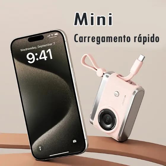 Carregador Portátil Ultrafino Com Display, 22,5w Magsafe Para Carregamento Rápido 10000 Mah Battery Pack
