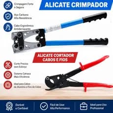 Alicate Cortador De Cabos Com Catraca + Alicate De Crimpagem, Kit Ferramentas Profissionais Para Eletricistas
