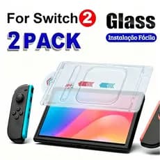 Protetor De Tela Para Nintendo Switch 2, Feito De Vidro Temperado 9h, Transparente E Resistente A Arranhões