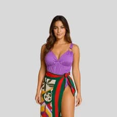 Maio Feminino Praia Saída De Praia Plus Size