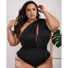 Body Feminino Multiformas Plus Size Transpassado