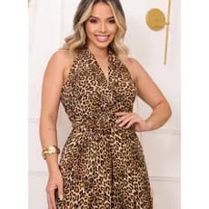 Vestido Estampa Onça Oncinha + de 10 Modelos de Multiformas Pode Usar Até Como Saia