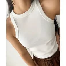 Blusa Regata feminina básica casual social estilosa com elastano modelo nadador