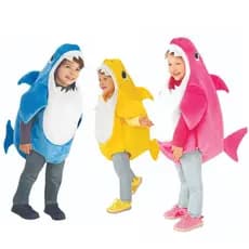 Fantasia de Tubarão para Crianças e Família, Fantasia de Halloween para Bebês, Fantasia de Corpo Inteiro para Carnaval 0