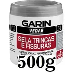 500g Sela Trincas e Fissuras Branco - Uso em Trincas, Paredes, Tetos, Telhados, Cola Gesso, Rodapé, Alvenaria, Reformas