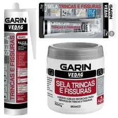 Sela Trincas e Fissuras Grain Branco - Uso em Trincas, Paredes, Tetos, Telhados, Cola Gesso, Rodapé, Alvenaria, Reformas