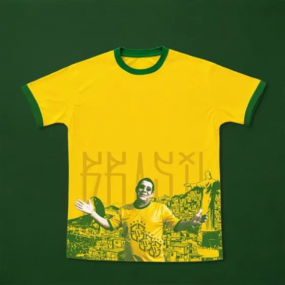 Camiseta Unissex Brasi T-Shirt Feminina Zé Pagodinho Copa Camisa Masculina Time