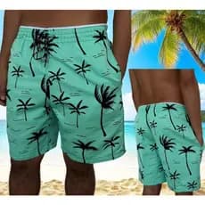 Shorts Masculino Adulto Mauricinho Coleção De Verão Praia Com Estampa Acabamento Reforçado
