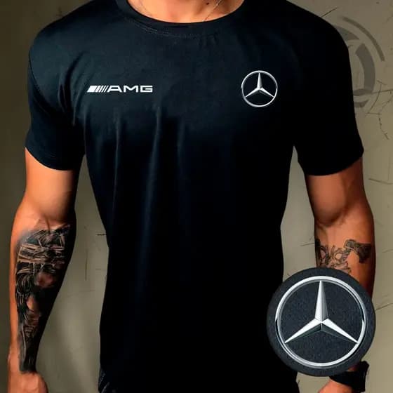 Camisa Dry-Fit Masculina - MERCEDES 01 - Academia Corrida Crossfit Skate Basquete