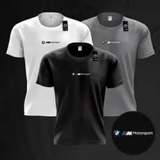 KIT 3 Camisas Dry-Fit Masculina - BMW 05 MEIO - Academia Corrida Crossfit Basquete