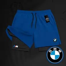 Bermuda de Compressão Dry-Fit GDA 2 em 1 - (BMW 02) - Com Elastano e Bolso Interno