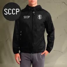 Jaqueta Corta Vento Masculina - SCCP MODELOS 2 - Com Capuz, Bolso e Zíper - Academia Corrida Esportes