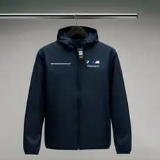Jaqueta Corta Vento Masculina - BMW 04MPerformance - Com Capuz, Bolso e Zíper - Academia Corrida Esportes