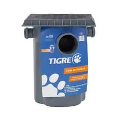 Caixa de Gordura Tigre com Tampa e Cesto Cinza Escuro 18 Litros Dn100