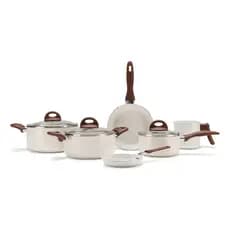 Jogo De Panelas Brinox Smart Plus 6pçs Ceramic Life Vanilla
