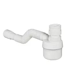 Sifão Com Copo Universal Ajustável Flexível Branco Tigre