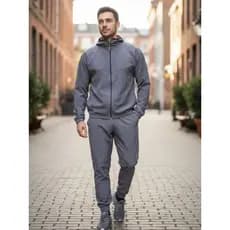 Conjunto Corta Vento + Calça Dryfit Elastano Blusa Slim Fit Premium
