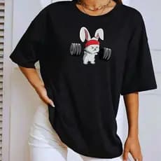 Blusa Feminina T-shirt Gola Redonda Blusinha Básica Academia Caminhada Manga Curta 100% Algodão