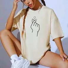 Blusa T-Shirt Feminina Manga Curta Algodão Estampada Basiquinha Moda Blogueirinha 2026 Barato