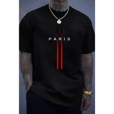 Camiseta Slim Algodão Premium Paris Streetwear Estilosa Básica Casual Dia a Dia Várias Cores