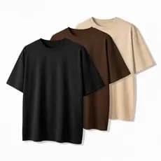 Kit 3 Camiseta Oversized Masculina Streetwear Algodão Premium Do P ao GG