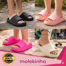 Chinelo Molekinha Infantil Meninas Leve Nuvem Conforto Casual Original