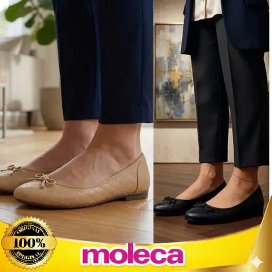 Sapatilha Moleca  Feminina Casual Confortável com Laço Bico Redondo Leve Macia Dia a Dia