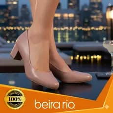 Sapato Scarpin Beira rio Feminino Formal Salto Grosso Baixo Confort Original