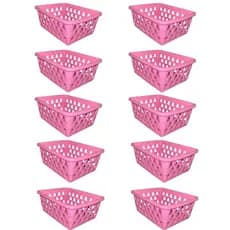 Kit 10 Cestos Multiuso Organizador Pequeno 16x12x6Cm Escolha sua cor cestinha organizadora bebe