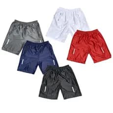 Kit 5 Shorts Bermuda Dry Fit Esportiva Treino Com Ziper no Bolso