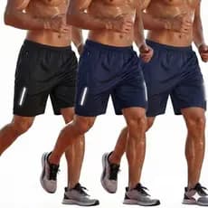 KIT 3 Bermuda Esportiva Masculina Short Para Corridas e Academia